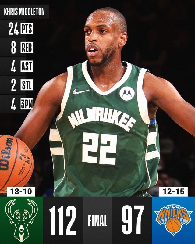 开云-轻取纽约近14战12胜！雄鹿悄悄杀回东部第二